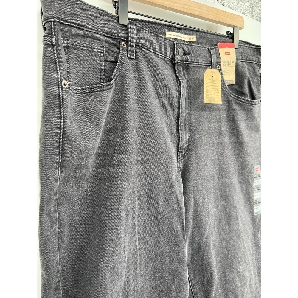 Levi's Women's High Rise Mom Jean In Dark Gray - Picture 5 of 8